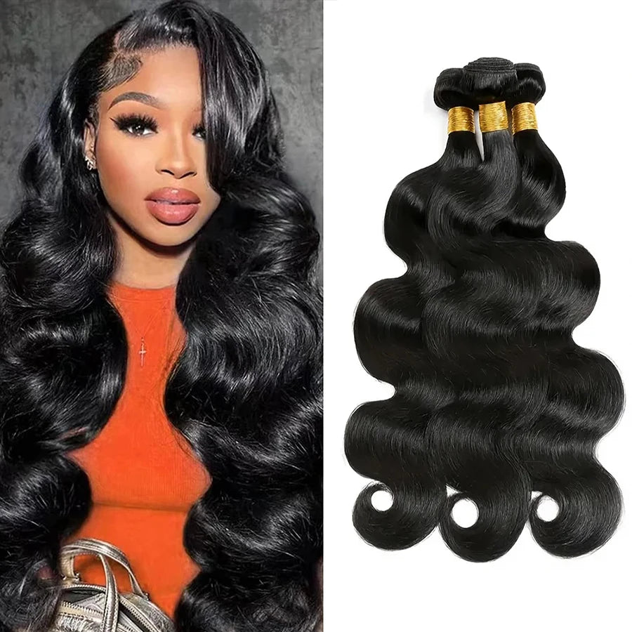 Brazilian Body Wave Human Hair Bundles 3-Pack Wefts
